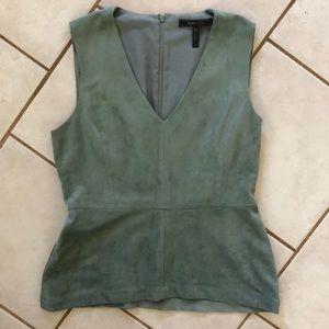 Suede BCBG top
